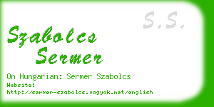 szabolcs sermer business card